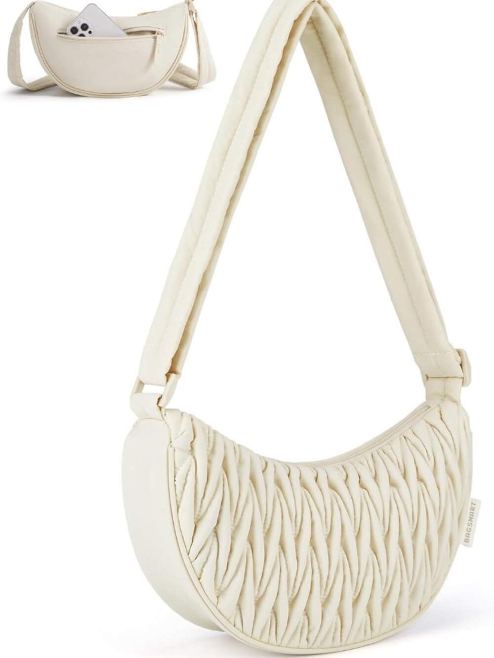 Small Crossbody Bag for Women Men Trendy，Quilted Crossbody Hobo Bag